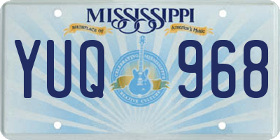 MS license plate YUQ968
