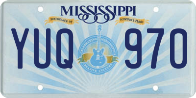 MS license plate YUQ970