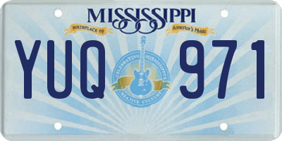 MS license plate YUQ971