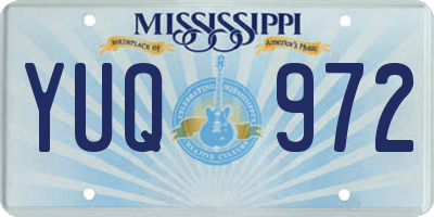 MS license plate YUQ972