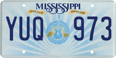 MS license plate YUQ973