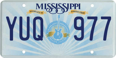 MS license plate YUQ977