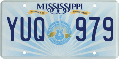 MS license plate YUQ979