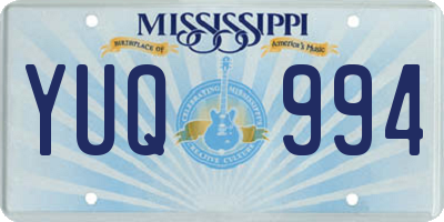 MS license plate YUQ994