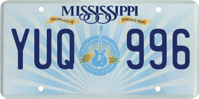 MS license plate YUQ996