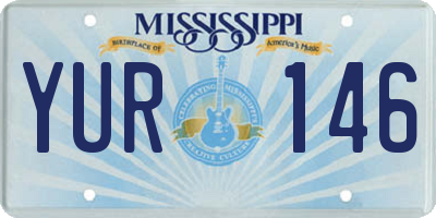 MS license plate YUR146