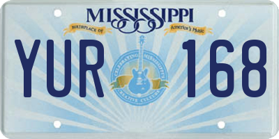 MS license plate YUR168