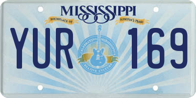 MS license plate YUR169