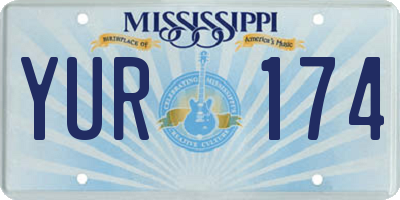 MS license plate YUR174