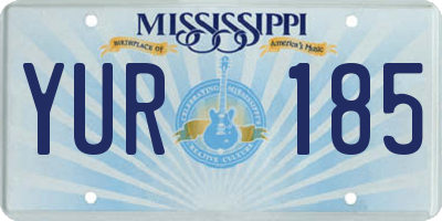 MS license plate YUR185