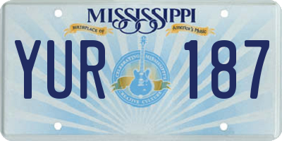 MS license plate YUR187