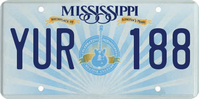 MS license plate YUR188