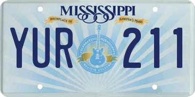 MS license plate YUR211