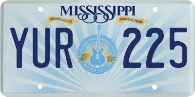 MS license plate YUR225