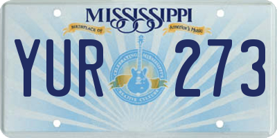 MS license plate YUR273