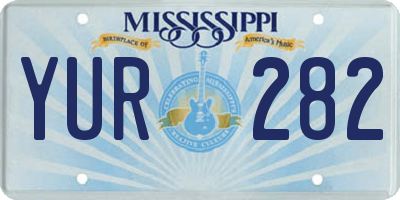 MS license plate YUR282