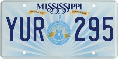 MS license plate YUR295