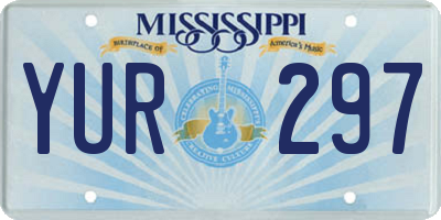 MS license plate YUR297