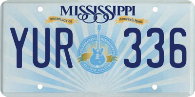 MS license plate YUR336