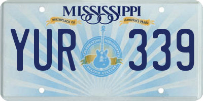 MS license plate YUR339