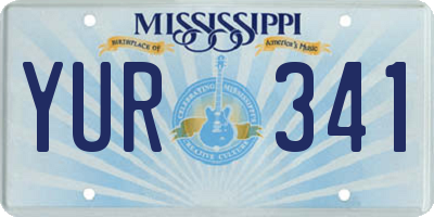 MS license plate YUR341