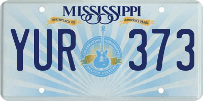 MS license plate YUR373