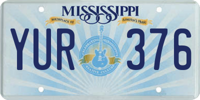MS license plate YUR376