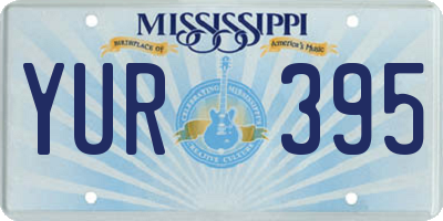 MS license plate YUR395