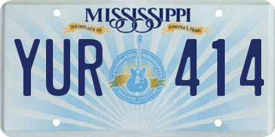 MS license plate YUR414