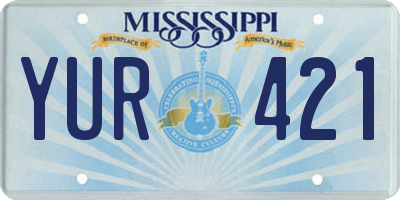 MS license plate YUR421