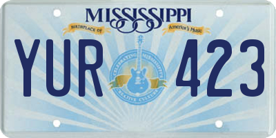 MS license plate YUR423