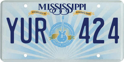 MS license plate YUR424