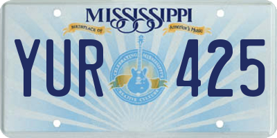 MS license plate YUR425