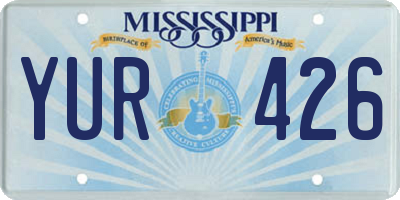 MS license plate YUR426