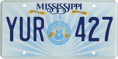 MS license plate YUR427