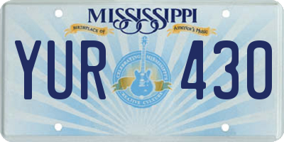 MS license plate YUR430
