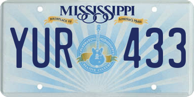 MS license plate YUR433