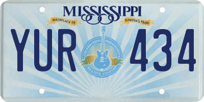 MS license plate YUR434