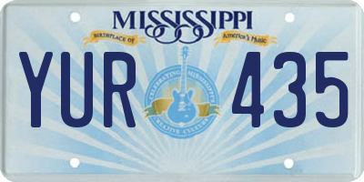 MS license plate YUR435