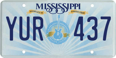 MS license plate YUR437