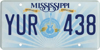 MS license plate YUR438