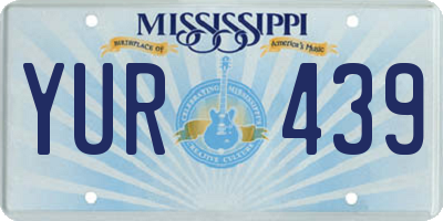 MS license plate YUR439