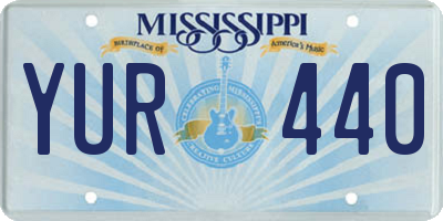 MS license plate YUR440