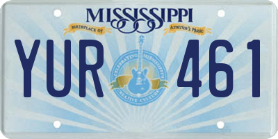 MS license plate YUR461