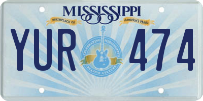 MS license plate YUR474