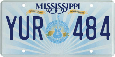 MS license plate YUR484
