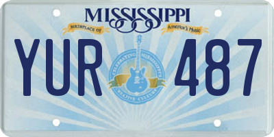MS license plate YUR487