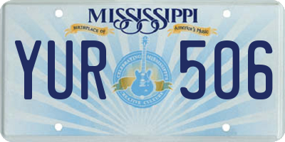 MS license plate YUR506