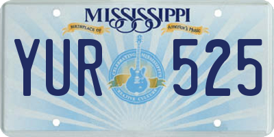 MS license plate YUR525