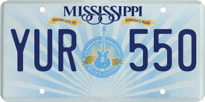 MS license plate YUR550